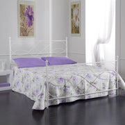 Letto in ferro matrimoniale con pediera  SOSPIRO Bianco 166x208x h128 cm