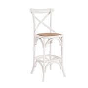 Sgabello rustico Bar Cross bianco