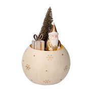 Babbo natale metallo dentro pallina orocm ø11h17