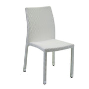 Sedia Polyrattan bianco ghiaccio cm 61 x 47 x 88h
