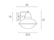 Applique In Basso E27  linea itaca  corten