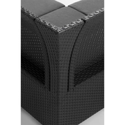 Salottino da giardino angolare Emma, 5 posti con tavolino, colore grafite