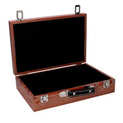 Wooden suitcase box 1-2 with brown border mosaic cm34x9,3h24