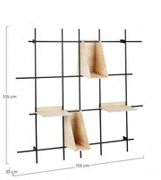 Mensola vintage in metallo 4 piani District 105x105 cm