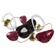 Quadro in metallo rosso cm120x70 x h9,5