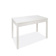 Tavolo pranzo allungabile bianco interamente legno nobilitato cm 90x160-240