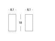 Applique 6W+6W Led 3000K  linea tower  nerooro