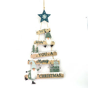 Scritta legno gnomo azzurro cm24,5x0,7x63