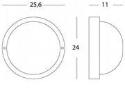 Plaf.Grande E27  linea industriale tonda  bianco