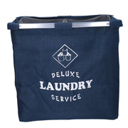 Cestone tessuto sacco blu doppio pieghevole cm 54x34,5h50,5