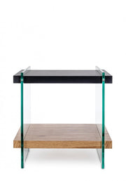 Tavolino 2P Line Wood Nero 50X50