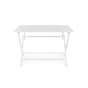 Tavolo per esterno in alluminio Bianco ELIN 110x70x h71 cm