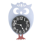 Owl wooden clock with white pendulum cm31x23,5x6