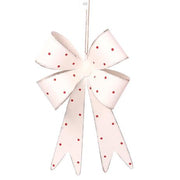 Fiocco metallo bianco cm34x20h6