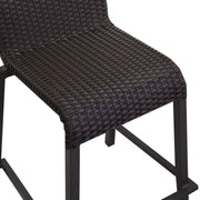 Sgabello bar polyrattan adila noce cm49x59h81/103