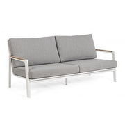 Divano in alluminio 2/3 posti con cuscini Jalisco bianco