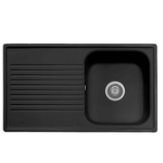 Samet Lavello 86x50 Granitovero861vnep reversibile 1 vasca gocciolatoio  nero