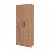 Armadio scarpiera multiuso noce country due ante 6 ripiani h.182x71x38 cm