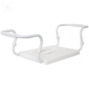Sedile per vasca regolabile in acciaio verniciato bianco  19 x 26 x 65.5 cm