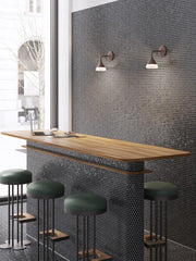 Lampada da parete in alluminio pressofuso, diffusore in acrilico, 20W, 1800 lumen, luce calda tortora