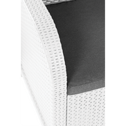 Keter Set 2 Poltrone + Divano + Tavolino contenitore ROSALIE LOUNGE bianco