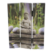 Paravento stampa 3 ante buddha cm 120,6x2,5xh180,6x2,5xh180