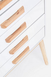 Cassettiera ORDINARY bianca 5 cassetti 88h cm