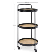 Carrello vintage 3 ripiani Jerrod