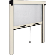 Zanzariera a rullo verticale per finestra alluminio colore avorio cm 140x170