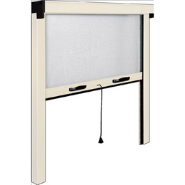 Zanzariera a rullo verticale per finestra alluminio colore avorio cm 140x170