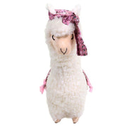 Lama bianco con fiocco fiorellini rosa cm28x14h45