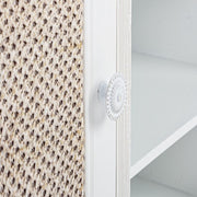 Credenza con anta e tre ripiani Bianco MONTIEL 66x30x h64,5 cm