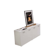(2c) Mobile multiuso da soggiorno Bianco in legno nobilitato 180x80x45 cm