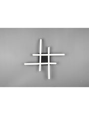 Lampada Soffitto Moderna Route Nero 4 Bacchette Led 4000k Trio Lighting