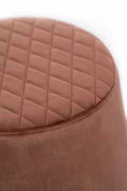 Pouf velluto metallo rosa antico cm 46,5 x 46,5 x h 33