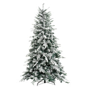 Albero Di Natale Innevato 'Alaska' H.240 Cm - Base 154 Cm / 2436 Rami