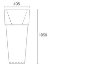 Vaso Quadrato E27  linea lounge  bianco
