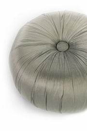 Pouf design velluto metallo grigio cm 36 x 36 x h 30