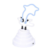 Neon light blue dolphin cm10x13h21