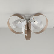 Plafoniera moderna in ferro tre luci Bianco Tortora tre luci 44x h26 cm