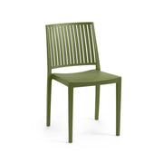 Sedia Bars in Polipropilene Verde Oliva Resistente ai Raggi UV e Umidità L46 x P56 x H82