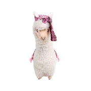 Lama bianco con fiocco fiorellini rosa cm28x14h45