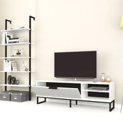 Mobile porta tv con libreria 5 mensole bianco  70x30xh.180 cm