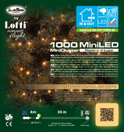 Catena Nastro ø6cm NTLG 1000 MiniLED cavo Verde 4+30,5m Luci di Natale