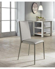 4x Sedia in similpelle e metallo grigio chiaro Cleo STS