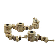 Portacandele steccato tronco cm110