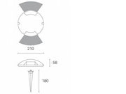 Segnapasso 2W Led 4000K  linea upper  grafite