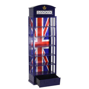 Mobile libreria blu 6 piani + 1 cassetto cm 48x27h146