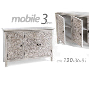 Mobile anticato bianco madia credenza soggiorno cm 120 x 36 x 81 h