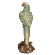 Pappagallo resina verde oro cm11,5x9,5h26